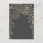 Carte D'accompagnement Mariage Pampas élégant en fer gris moderne (Dos)