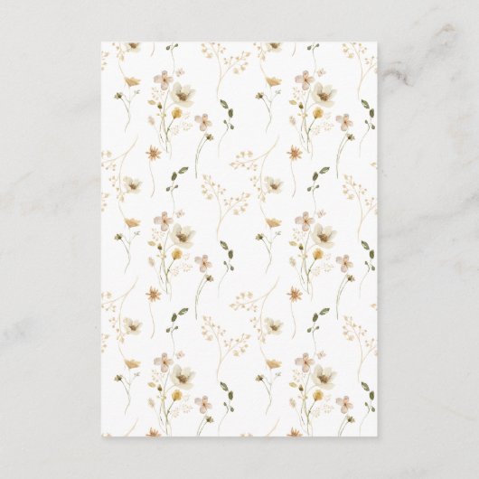 Carte D'accompagnement Mariage Pampas Fleur sauvage sec à l'abondance min (Dos)