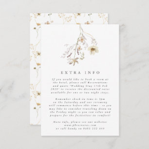 Carte D'accompagnement Mariage Pampas Fleur sauvage sec à l'abondance min