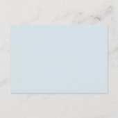 Carte D'accompagnement Mariage Pastel Blue Leaf et Floral Monogram (Dos)