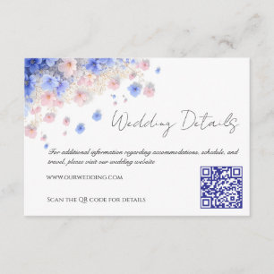 Carte D'accompagnement Mariage Pastel Cottagecore Fleurs Sauvages Romanti