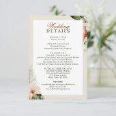 Carte D'accompagnement Mariage pastel hibiscus boho tropical (Debout devant)