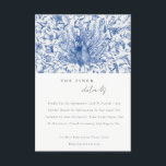 Carte D'accompagnement Mariage Peacock couleur orange bleu encre<br><div class="desc">Collection Peacock Ornate Blue Classy - c'est une élégante aquarelle Illustration de paon floral bleu aquarelle, avec une touche minimaliste moderne. Idéal pour vos mariage et fêtes de classe moderne. Il est très facile de customiser, avec vos données personnelles. Si vous avez besoin d'un autre produit correspondant ou de la...</div>