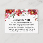 Carte D'accompagnement Mariage personnalisé do-it-yourself simple Fleurs  (Dos)