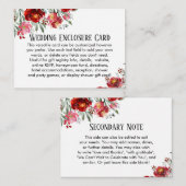 Carte D'accompagnement Mariage personnalisé do-it-yourself simple Fleurs  (Devant / Derrière)