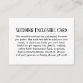 Carte D'accompagnement Mariage personnalisé do-it-yourself simple Noir &  (Devant)