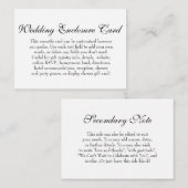 Carte D'accompagnement Mariage personnalisé do-it-yourself simple Noir &  (Devant / Derrière)