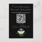 Carte D'accompagnement Mariage Phases Luna Moth Moon (Dos)