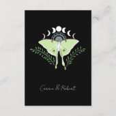Carte D'accompagnement Mariage Phases Luna Moth Moon (Dos)