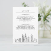 Carte D'accompagnement Mariage Philadelphie | Informations sur l'invité (Debout devant)