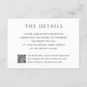 Carte D'accompagnement Mariage Photo Code QR Simple Moderne (Devant)