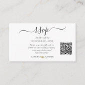 Carte D'accompagnement Mariage photo minimal ultra chic moderne RSVP (Devant)
