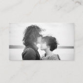 Carte D'accompagnement Mariage photo noir blanc simple Code QR (Dos)