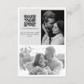 Carte D'accompagnement Mariage photo noir et blanc du journal mariage (Dos)