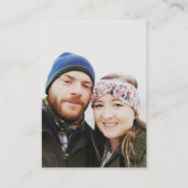 Carte D'accompagnement Mariage Photo RSVP Online QR Code noir (Dos)