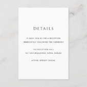 Carte D'accompagnement Mariage Photo Simple Moderne (Devant)