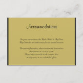 Carte D'accompagnement Mariage Piano Noir et Or (Devant)