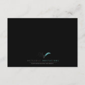 Carte D'accompagnement Mariage Piano Noir et Or (Dos)