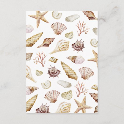 Carte D'accompagnement Mariage plage (Dos)