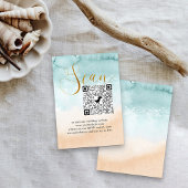 Carte D'accompagnement Mariage plage en ligne RSVP QR Code