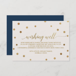 Carte D'accompagnement Mariage Pois d'or bien vouloir