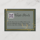 Carte D'accompagnement Mariage QR CODE RSVP DONS DETAILS Website (Devant)
