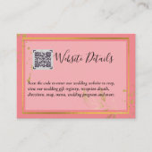 Carte D'accompagnement Mariage QR CODE RSVP DONS DETAILS Website (Devant)
