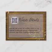 Carte D'accompagnement Mariage QR CODE RSVP DONS DETAILS Website (Devant)