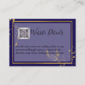 Carte D'accompagnement Mariage QR CODE RSVP DONS DETAILS Website (Devant)