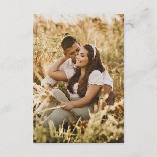 Carte D'accompagnement Mariage QR code site web amour couronne monographi (Devant)