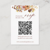 Carte D'accompagnement Mariage QR Rustic Fall Photo RSVP (Devant)