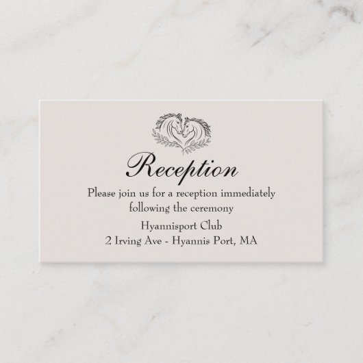 Carte D'accompagnement Mariage Réception de Style Occidental Rustique à l (Devant)