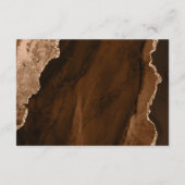 Carte D'accompagnement Mariage Réception Mocha Brun Agate Script (Dos)