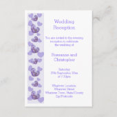 Carte D'accompagnement Mariage Réception Purple Wisteria Heart Design (Devant)