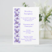 Carte D'accompagnement Mariage Réception Purple Wisteria Heart Design (Debout devant)