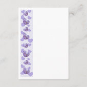 Carte D'accompagnement Mariage Réception Purple Wisteria Heart Design (Dos)
