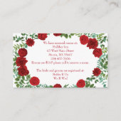 Carte D'accompagnement Mariage Red Rose (Devant)