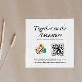 Carte D'accompagnement Mariage Registre Honeymoon Fund Qr Code Cadeau