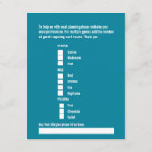 Carte D'accompagnement Mariage repas préférence chervil graphique fleur (Dos)