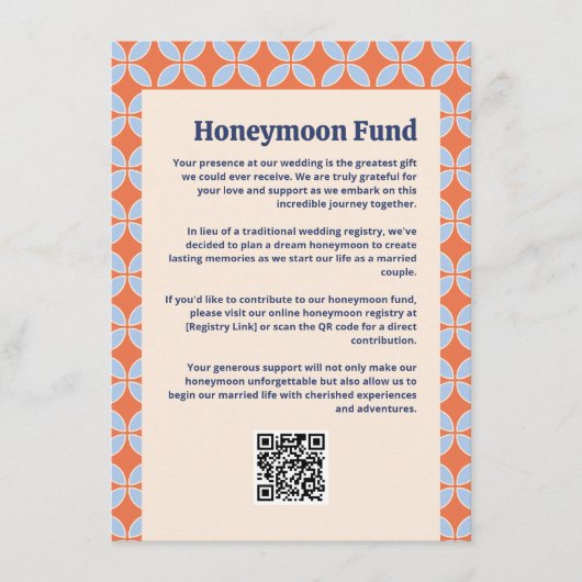 Carte D'accompagnement Mariage rétro du milieu du siècle (Devant)