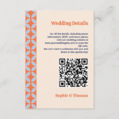 Carte D'accompagnement Mariage Rétro Milieu de Siècle (Devant)