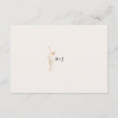 Carte D'accompagnement Mariage Romantique Gold & Blush Pressé Fleurs (Dos)