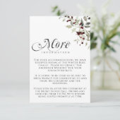 Carte D'accompagnement Mariage Ronce de Hiver Plus d'Information (Debout devant)