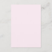 Carte D'accompagnement Mariage rose floral (Dos)