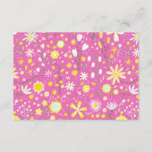 Carte D'accompagnement Mariage rose floral moderne RSVP (Dos)