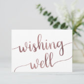 Carte D'accompagnement Mariage rose Gold Wishing (Debout devant)