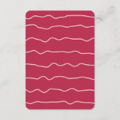 Carte D'accompagnement Mariage rose magenta moderne Gras Verre (Dos)