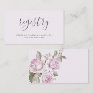 Carte D'accompagnement Mariage Rose pourpre