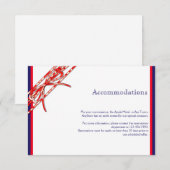 Carte D'accompagnement Mariage rouge blanc et bleu (Devant / Derrière)