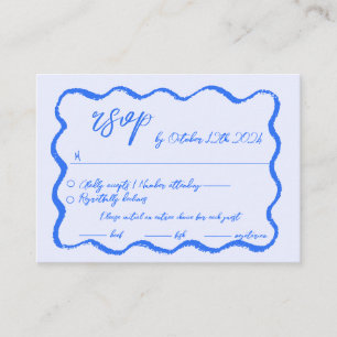 Carte D'accompagnement Mariage RSVP à la main agitée